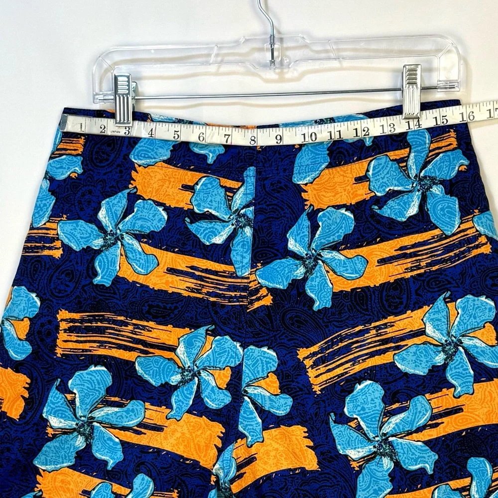 Blue &‎ Orange Hawaiian Tropical Men's Size 30 Board Shorts